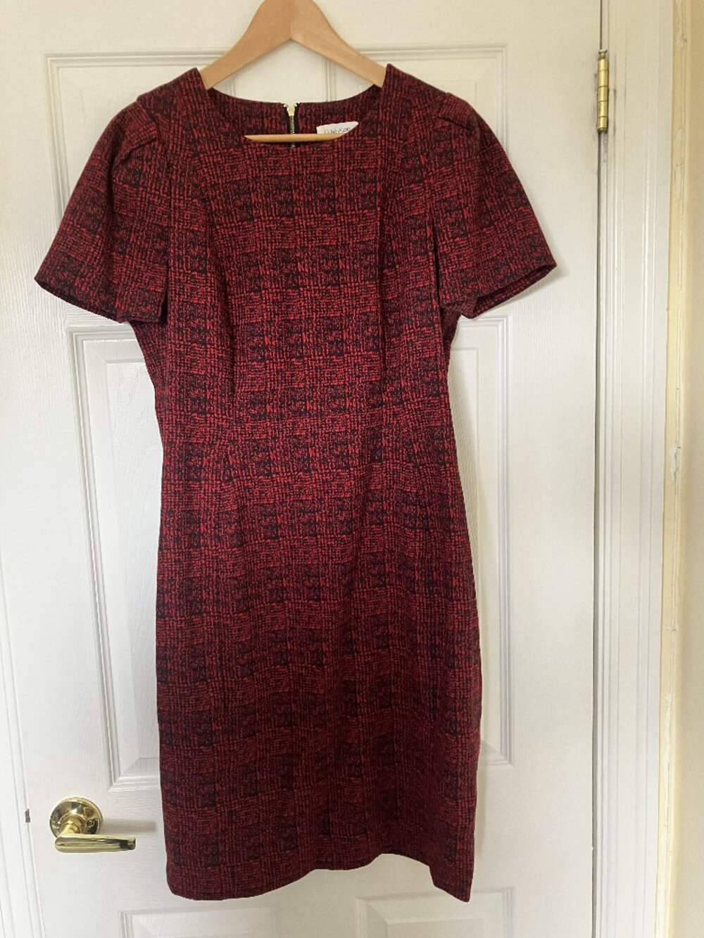 Patterned Red/Black Dress